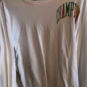 Champion Multicolor Logo White Shirt